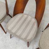 Set of 4 chairs by Antonin Suman for Tatra Nabytok 1960
