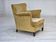1960s, Danish armchair, honey-yellow furniture velour, original condition.