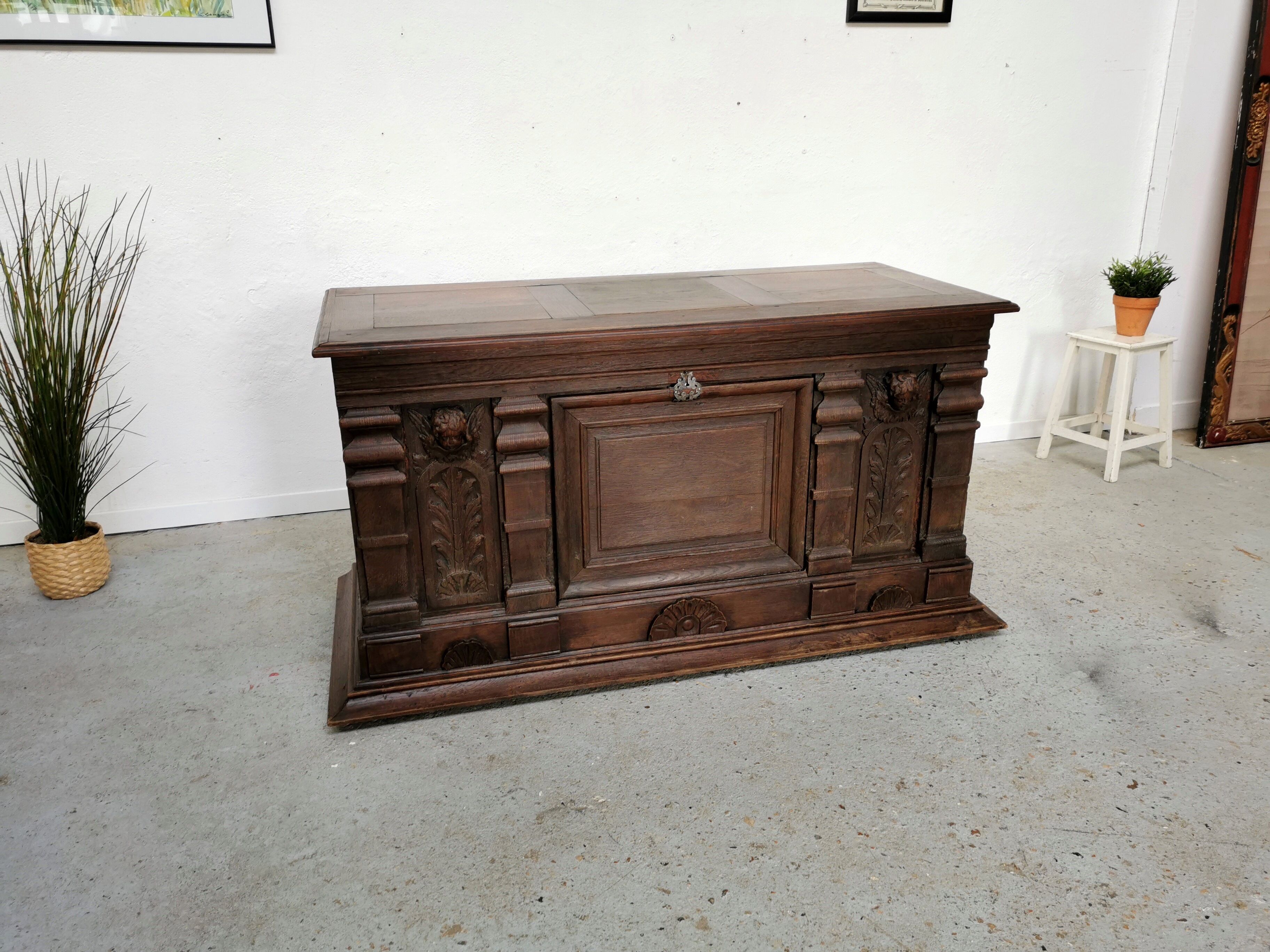 Oak office counter