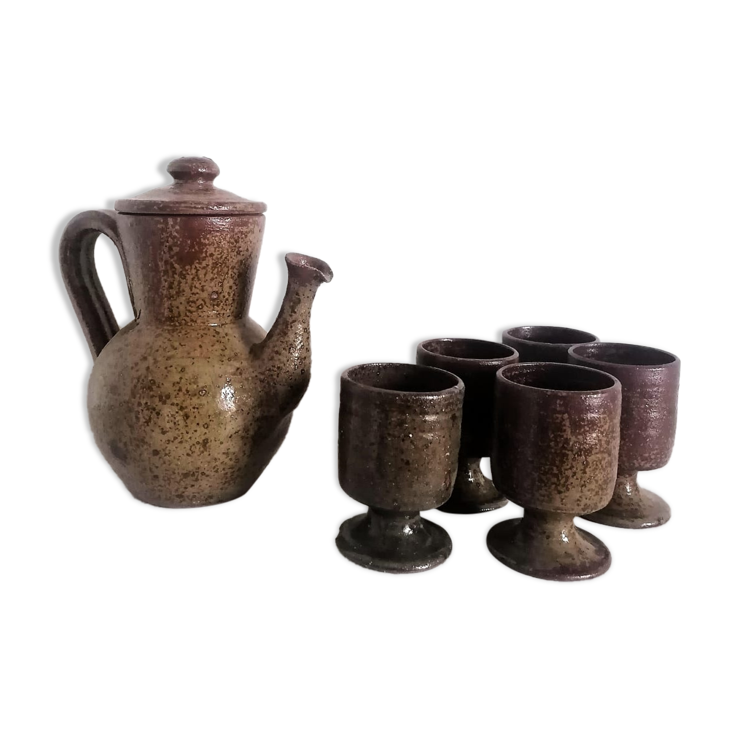 Stoneware service La borne by Guy baudat