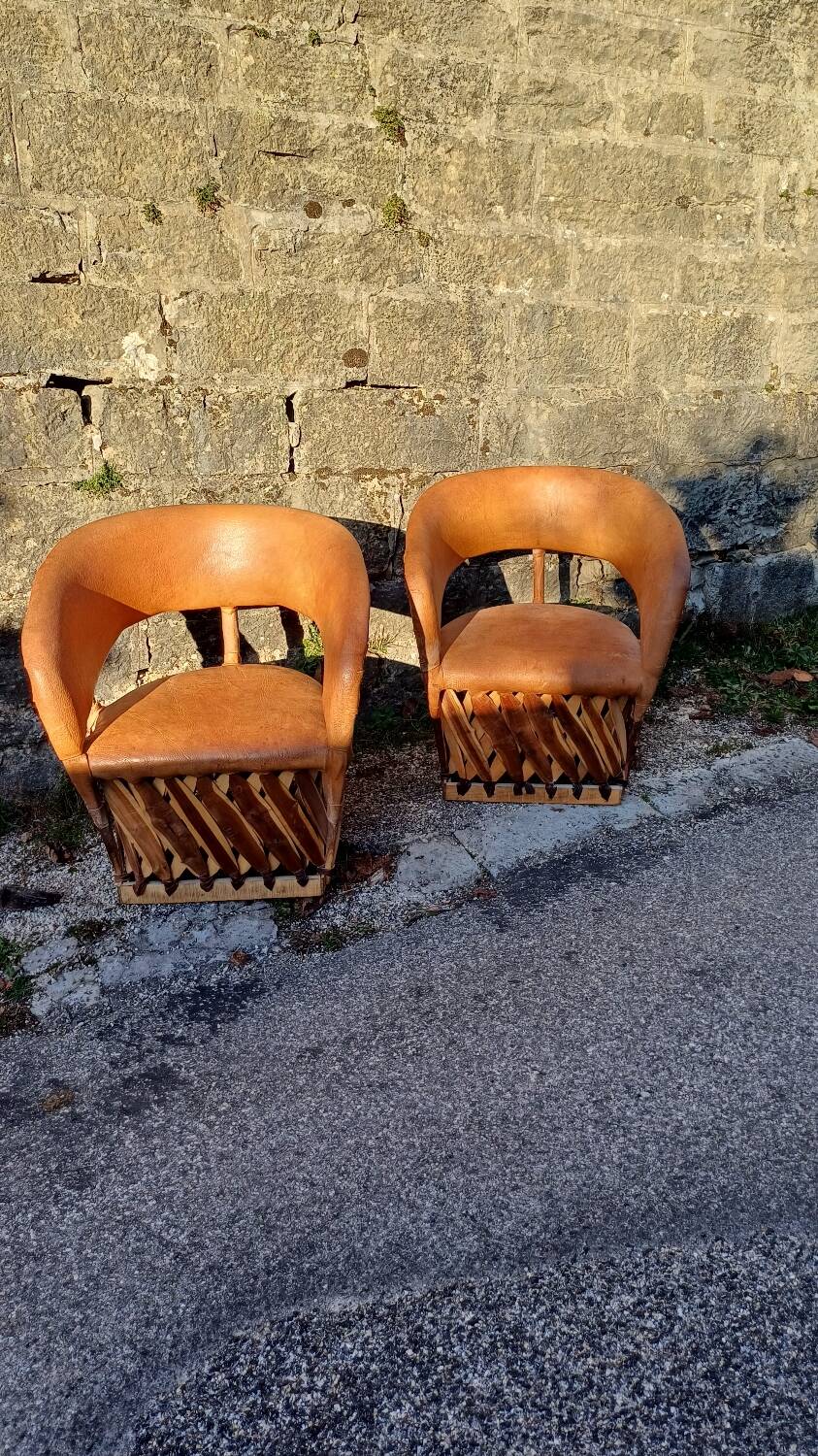 Pair of Mexican armchairs