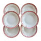 6 vintage Lunéville K&G deep plates in the Régence model.
