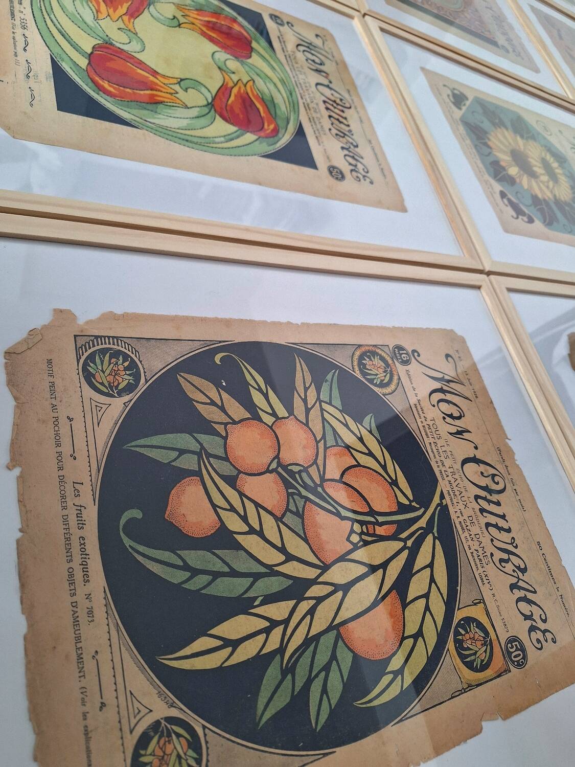 Art deco magazine covers, vintage retro decoration, paintings