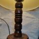 Basque style turned wood bedside lamp Charles Dudouyt taste