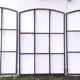 Fenêtres industrielles cintrées métal L73xH110 verrière XIX°