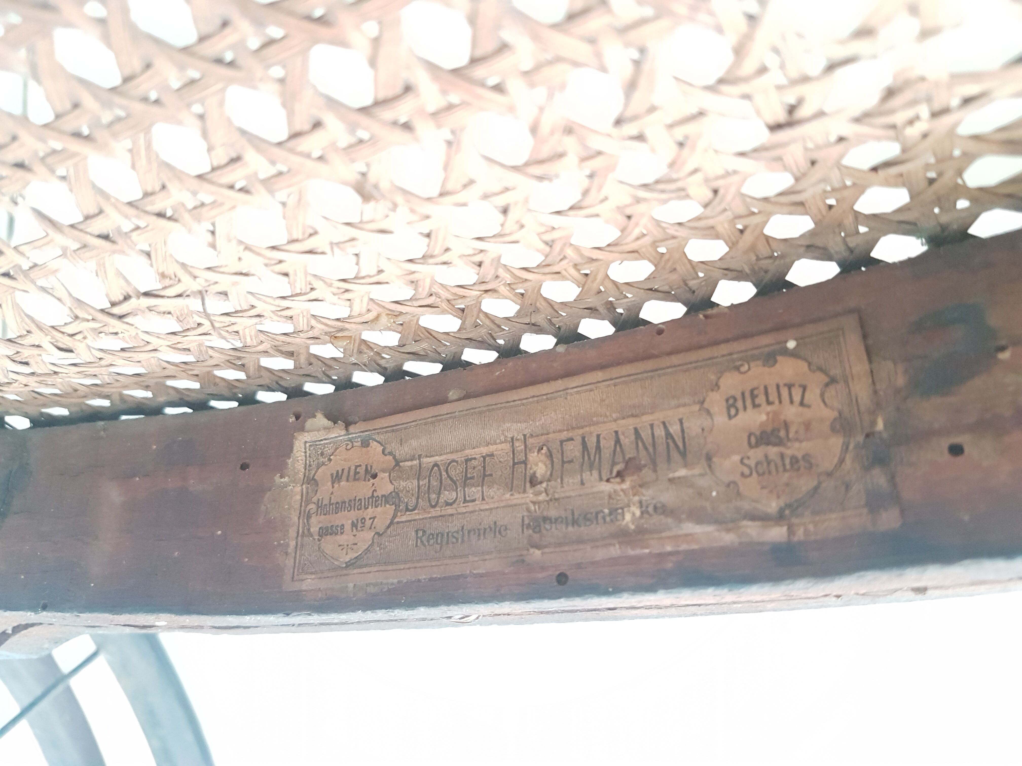 Former wheelchair signed "Josef Hofmann" in Vienna