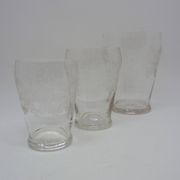 32 antique glasses engraved with Friezes of Arabic and spirals