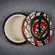 Round Roller Coaster Box in Longwy Enamel by Catherine Lhoir