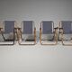 Bamboo and brass folding chairs, Italy, 1960s