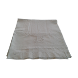Old cotton drap /lin .monogram JS