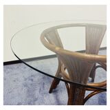 Vintage dining table rattan