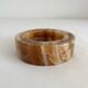 Straight round ashtray in vintage alabaster or onyx