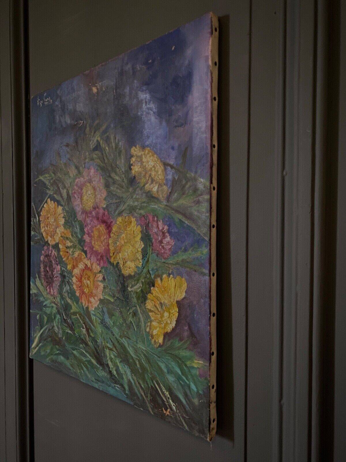 Oil on canvas still life with flowers by Ligo Bart 20th century