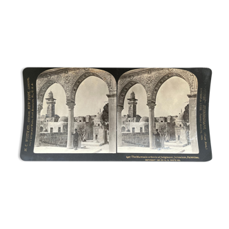 Photographie ancienne stereo, stereograph, luxe albumine 1903 Echelle de Jugement