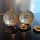 19th century bronze candlesticks