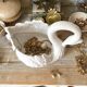 Zoomorphic planter, ceramic swan pocket holder.
