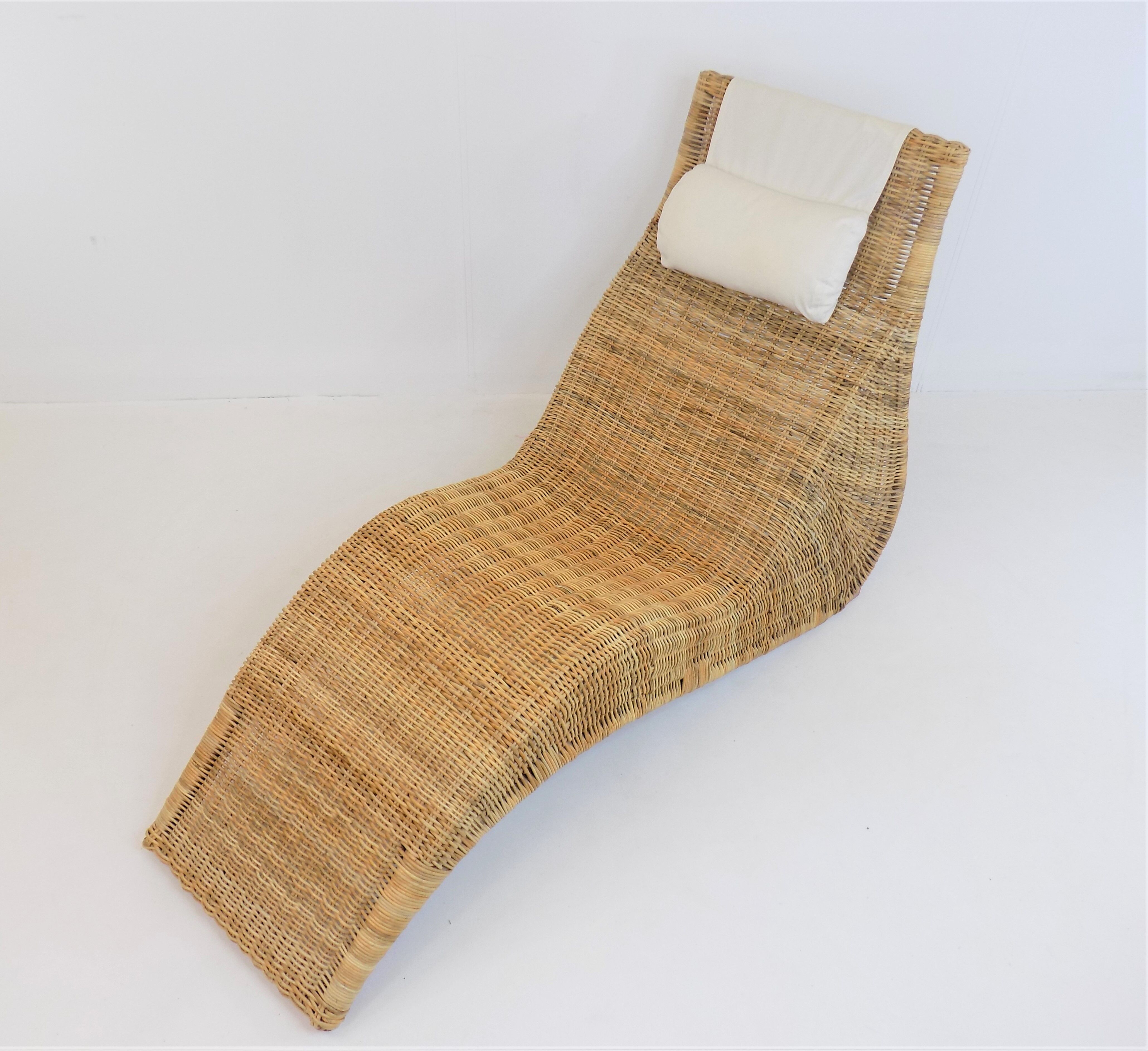 Chaise longue Karlskrona en rotin par Karl Malmvall