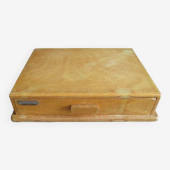 Old wooden administrative storage drawer block