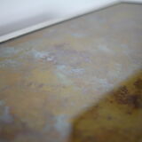 Chrome steel table and glass tray, France, circa 1970