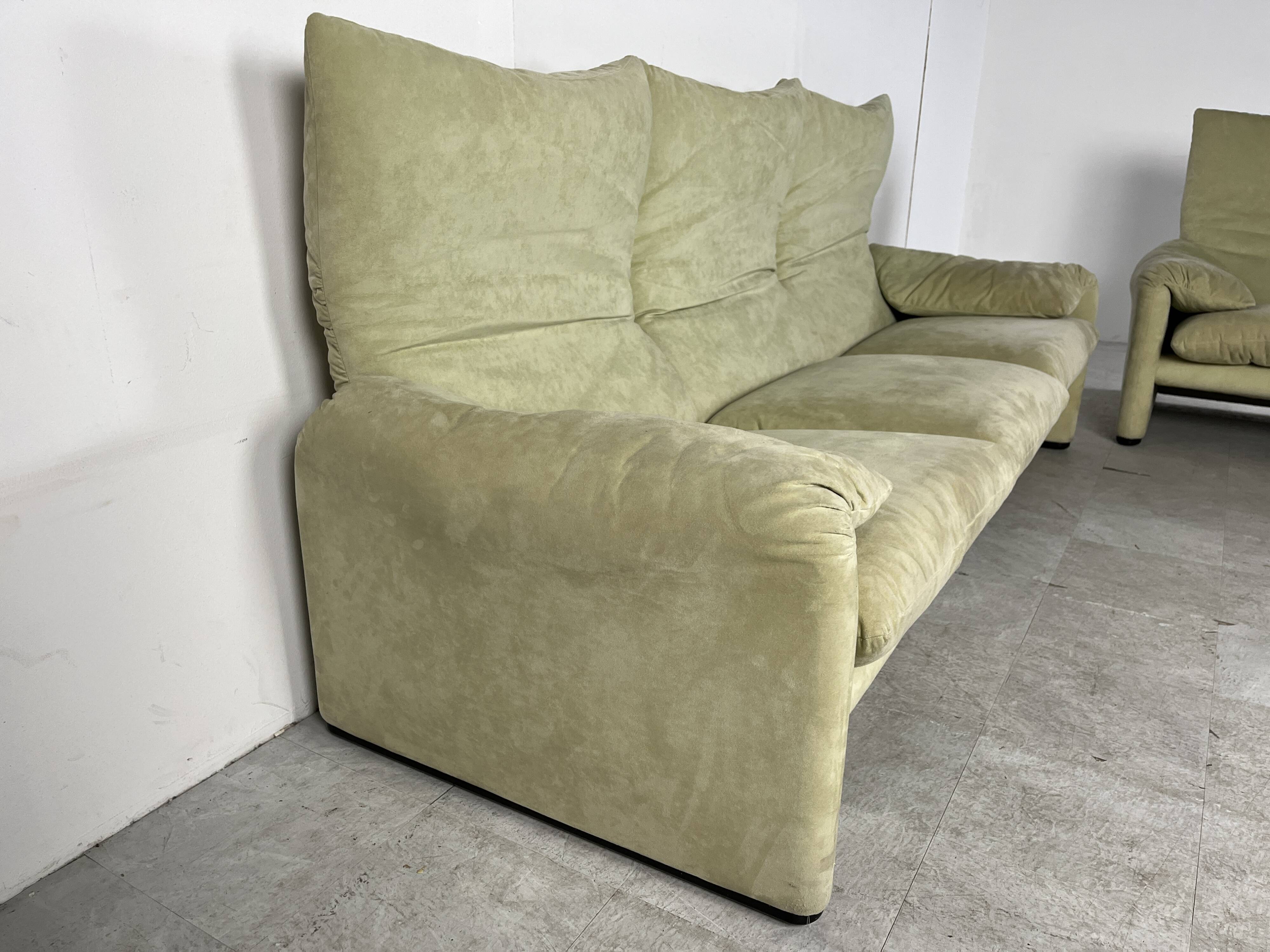 Maralunga sofa set by Vico Magistretti for Cassina