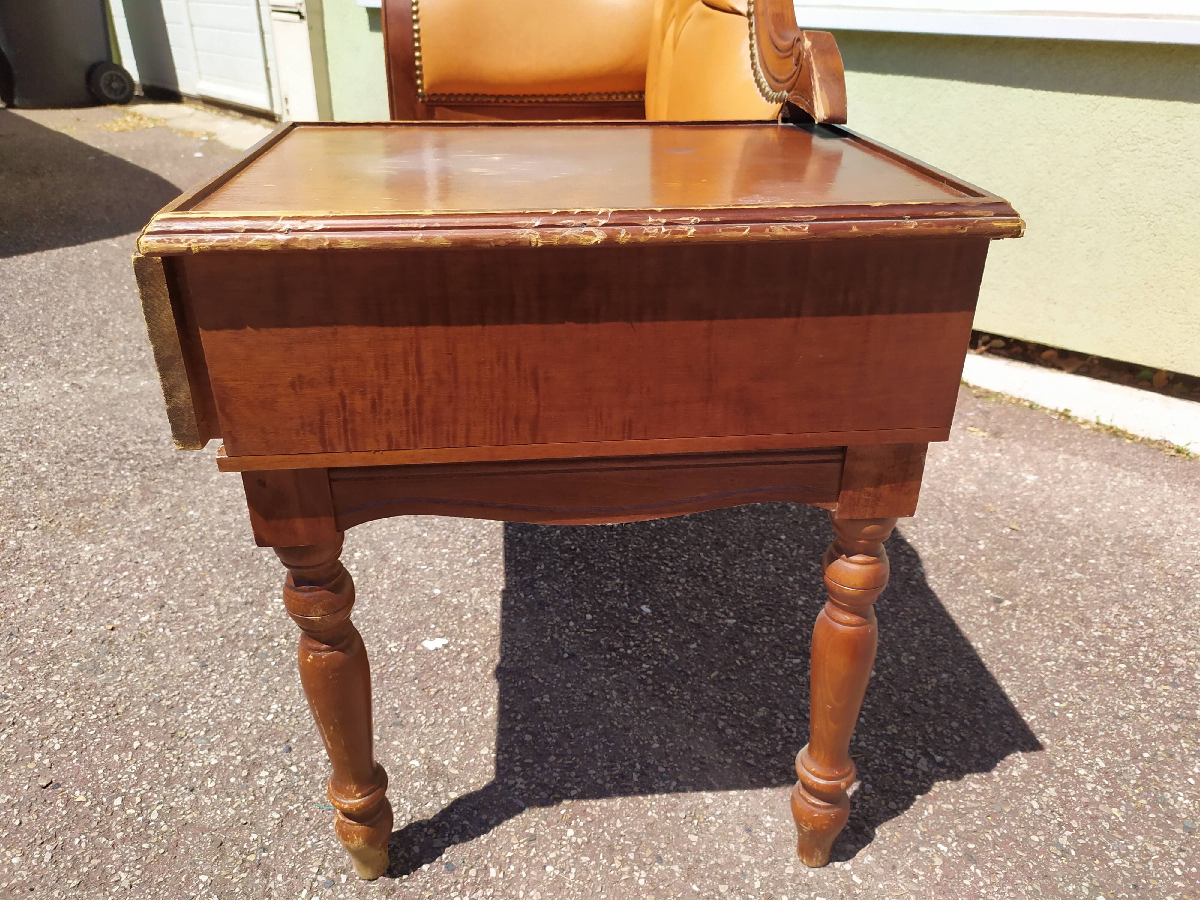 Old phone furniture with seating