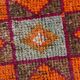 Tapis Couloir Vintage Anatolien Orange Motifs Géométriques, 83x367 Cm