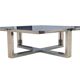 Vintage coffee table in brass and chrome, 1970
