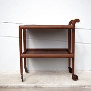 Vintage wood dessert, roller bar, roller table, servant, vintage wood dessert table