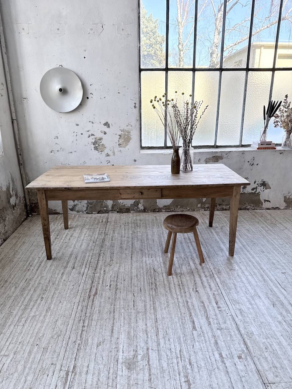 1950 pine farmhouse table 2m