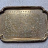 Antique letter tray, letters, in copper or brass - India