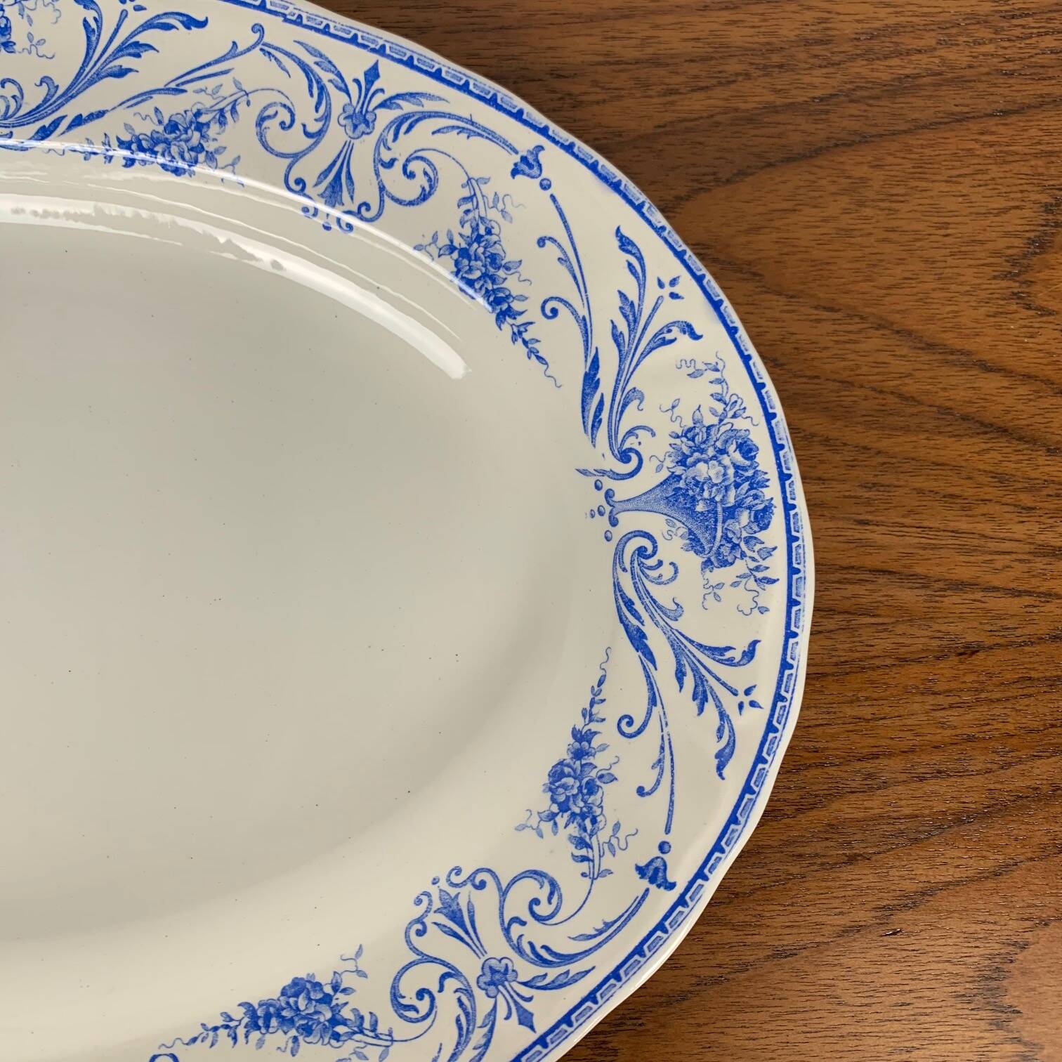 Antique Louis XVI Oval Dish, BFK, Belgium