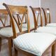 Vintage Elm Chairs in White Upholstery, 1950s, Set of 5