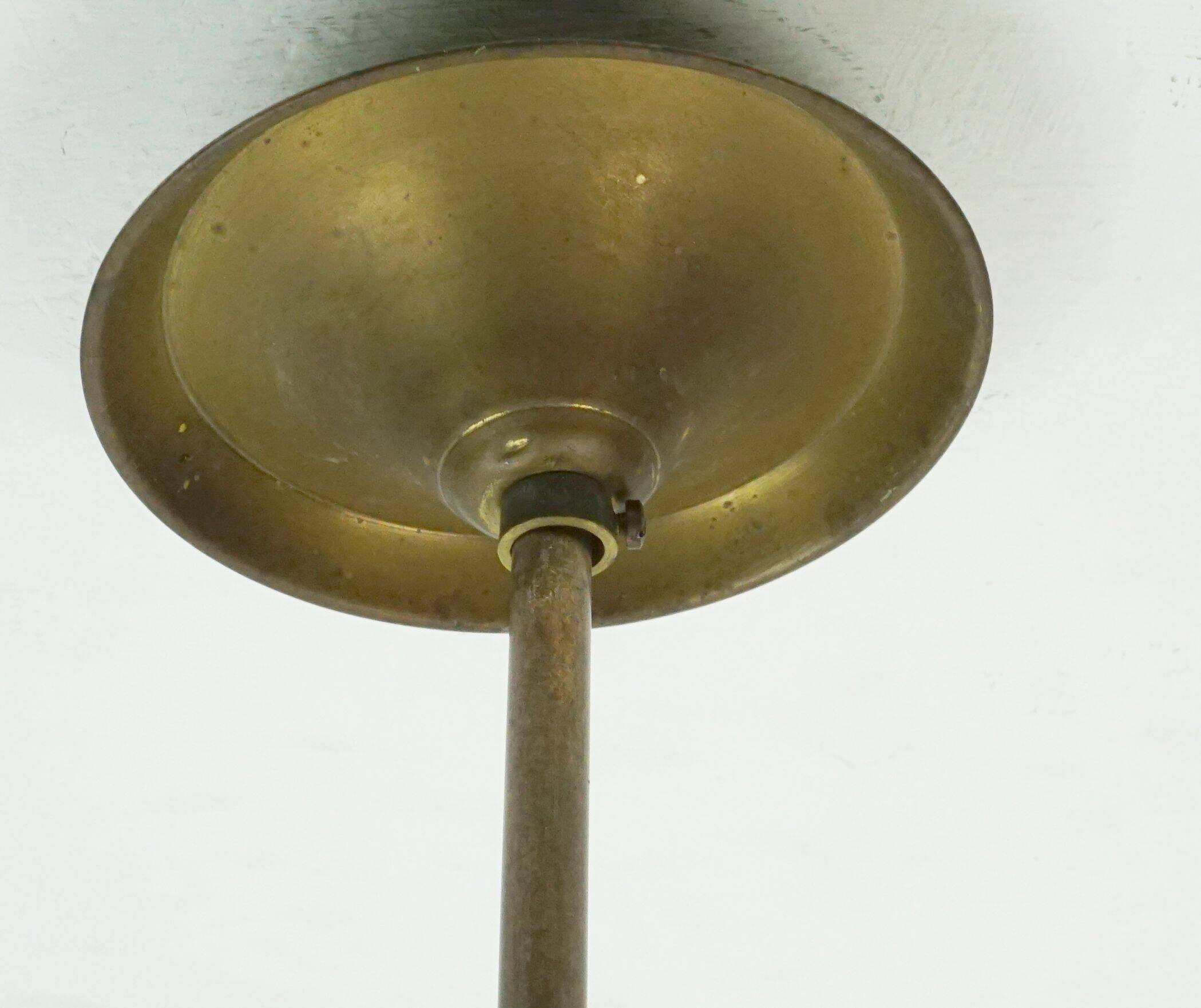 art déco glass PENDANT LIGHT airbrush pleated shape avantgarde design