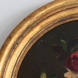 Set of 3 paintings bouquet of flowers