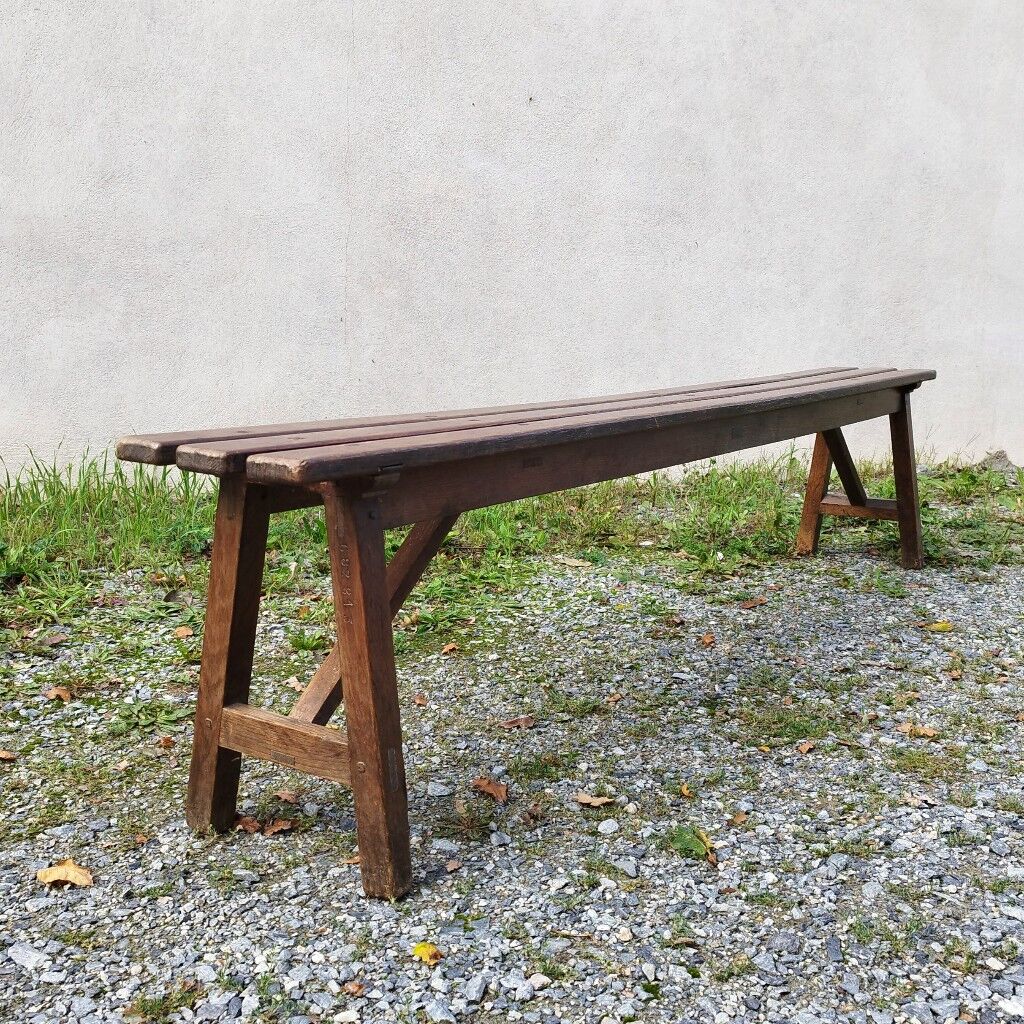 Old wooden bench vintage country