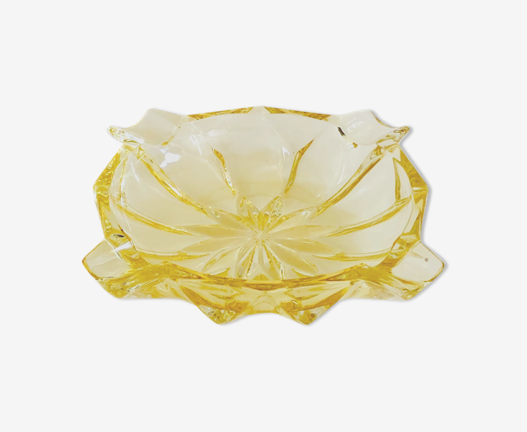 Cendrier vintage en verre ciselé