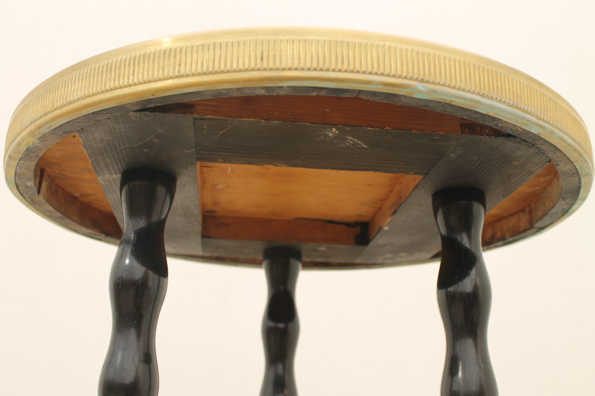 Art deco wood and brass side table 1930s