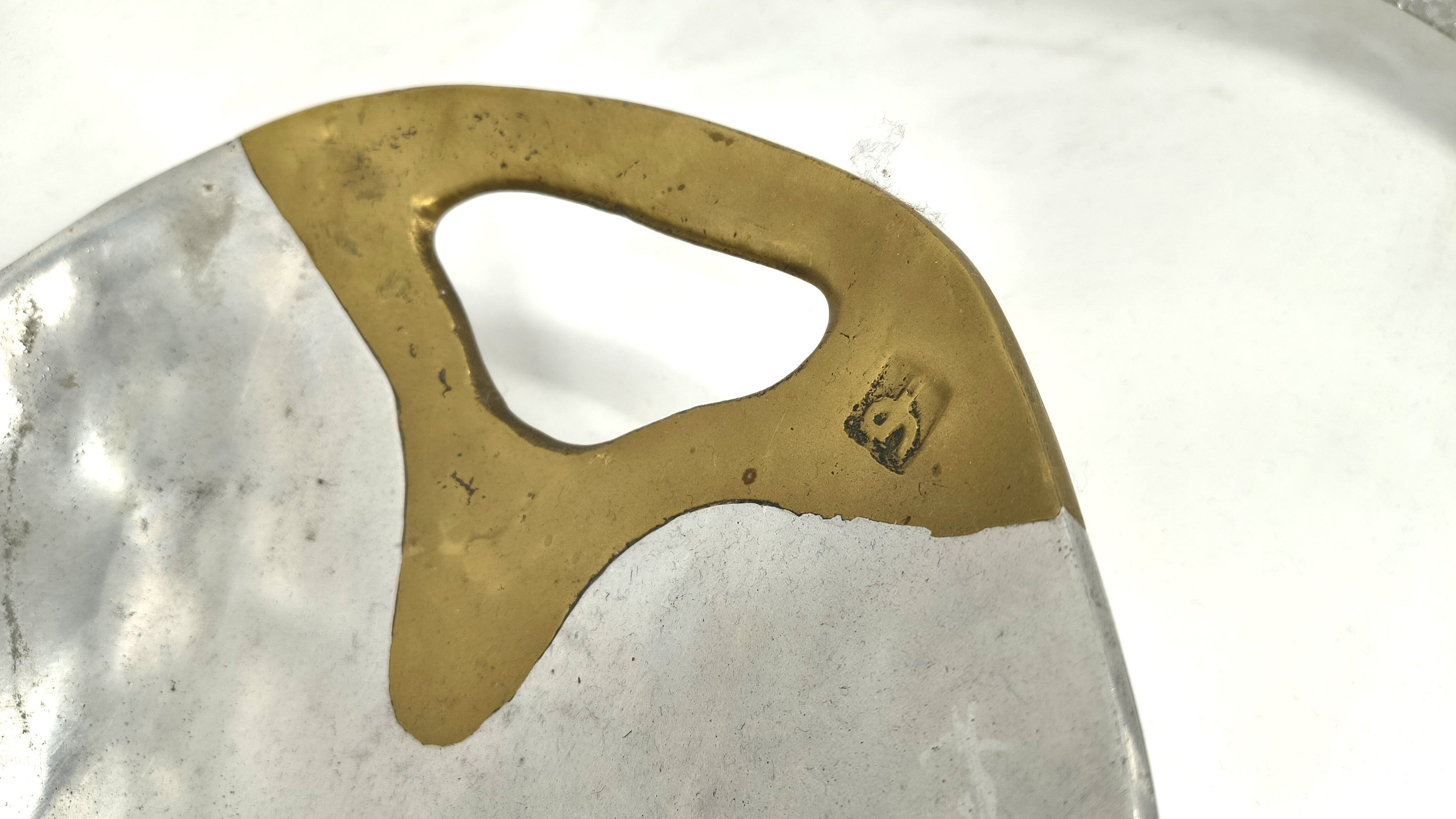 Brutalist design tray by David Marshall, 1970s