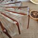 Ceiling lamp / wall lamp in molded glass two-tone square 70s