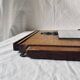 Art Deco wooden hat rack wall shelf with mirror