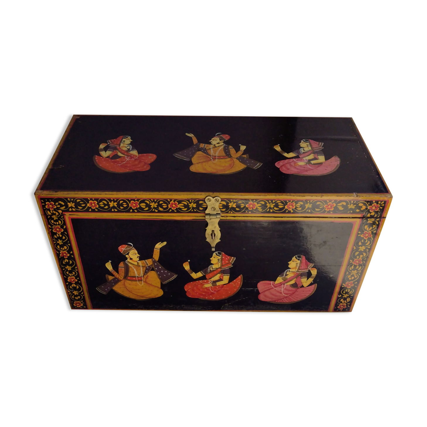 Indian handpainted wedding chest