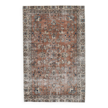 Red & Blue Floral Persian Rug, 186x291Cm SK 240859