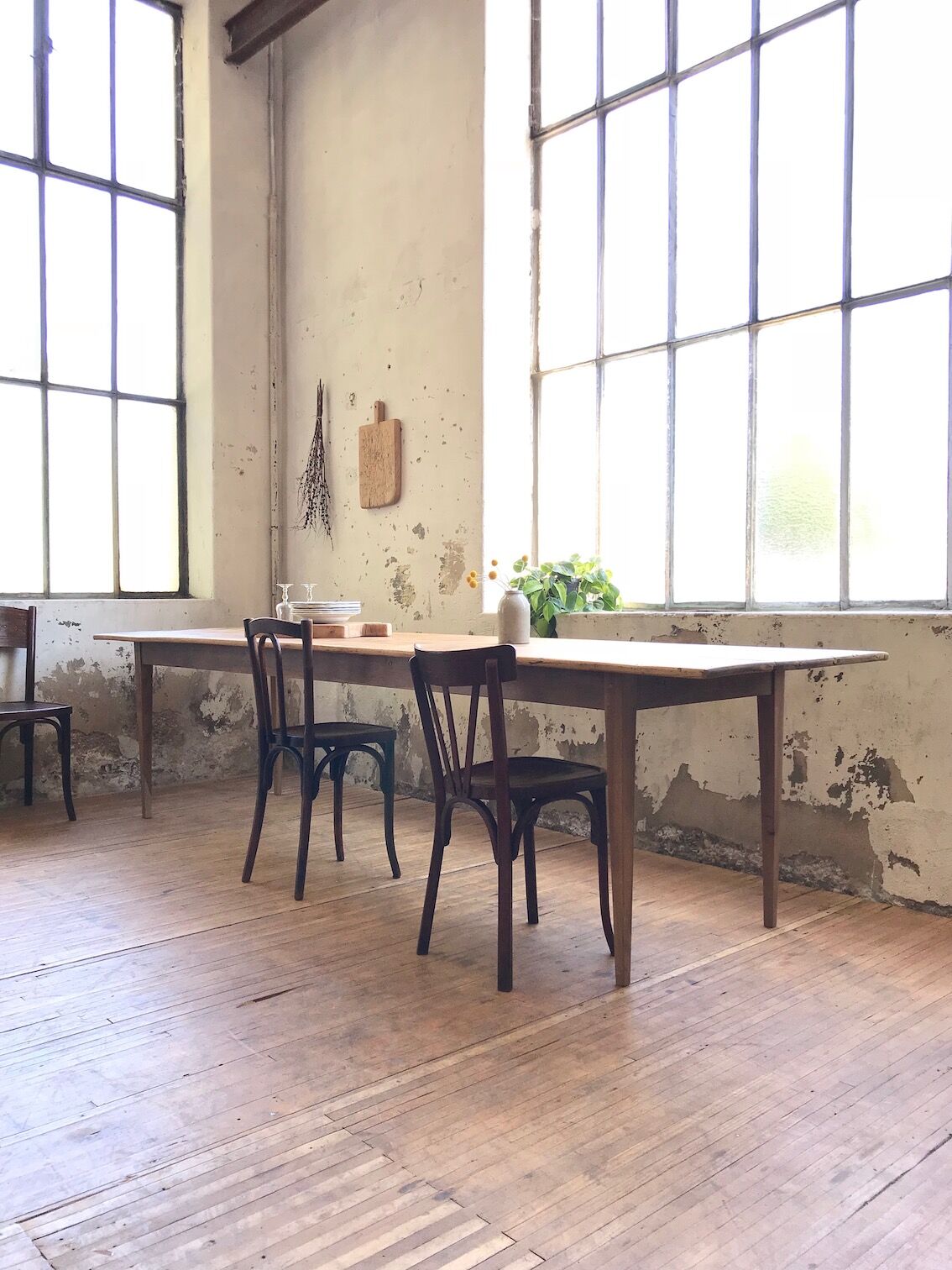 Vintage pine farm table