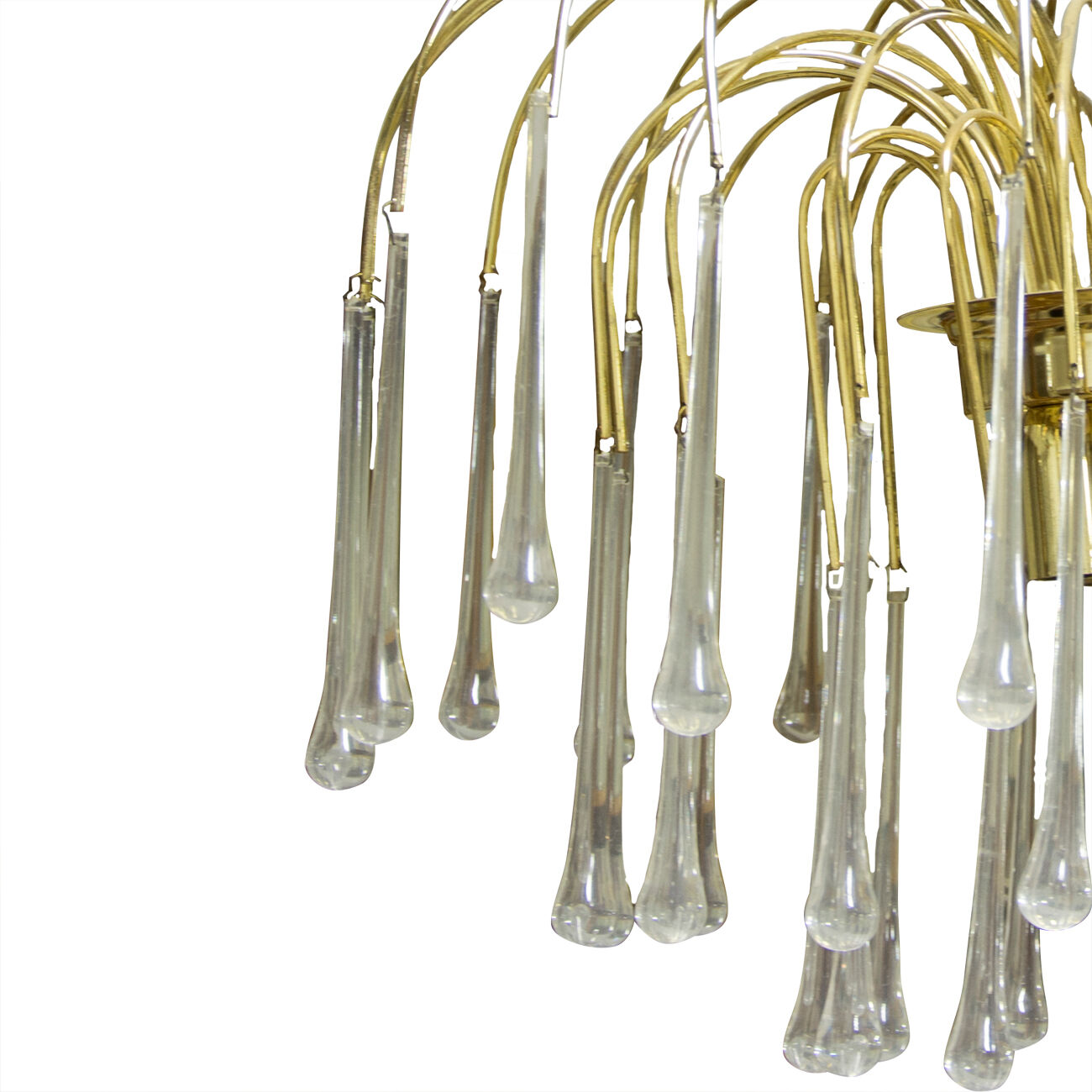 Chandelier vintage Murano glass Teardrop of Paolo Venini 1970 s