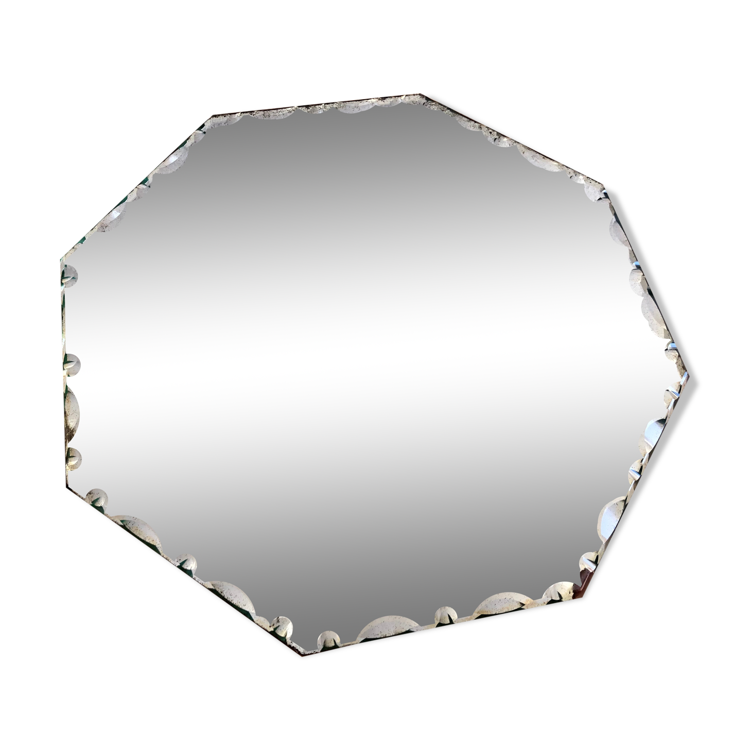 Octagonal bevelled mirror - 27 x 27 cm