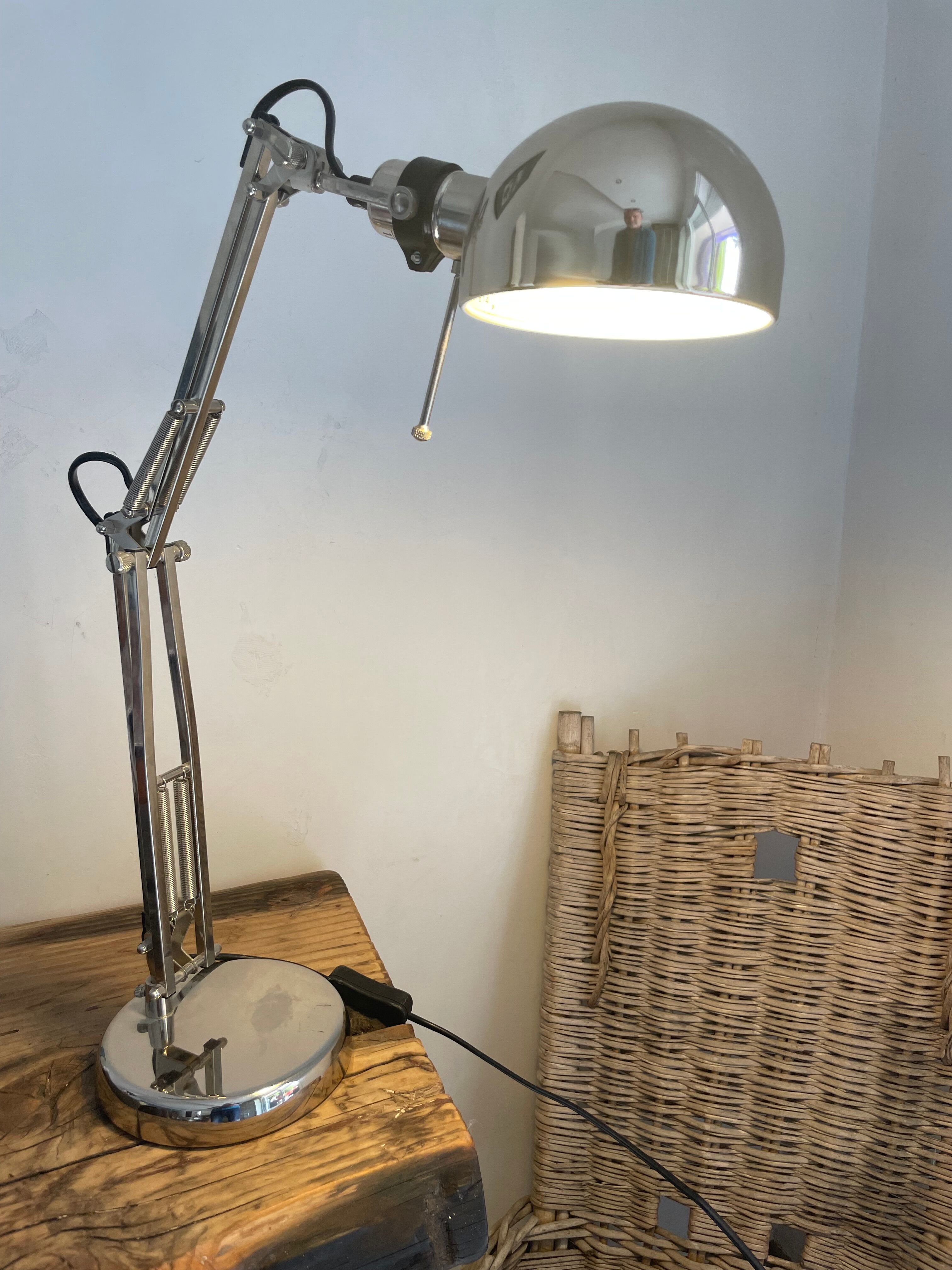 Architect lamp silver metal