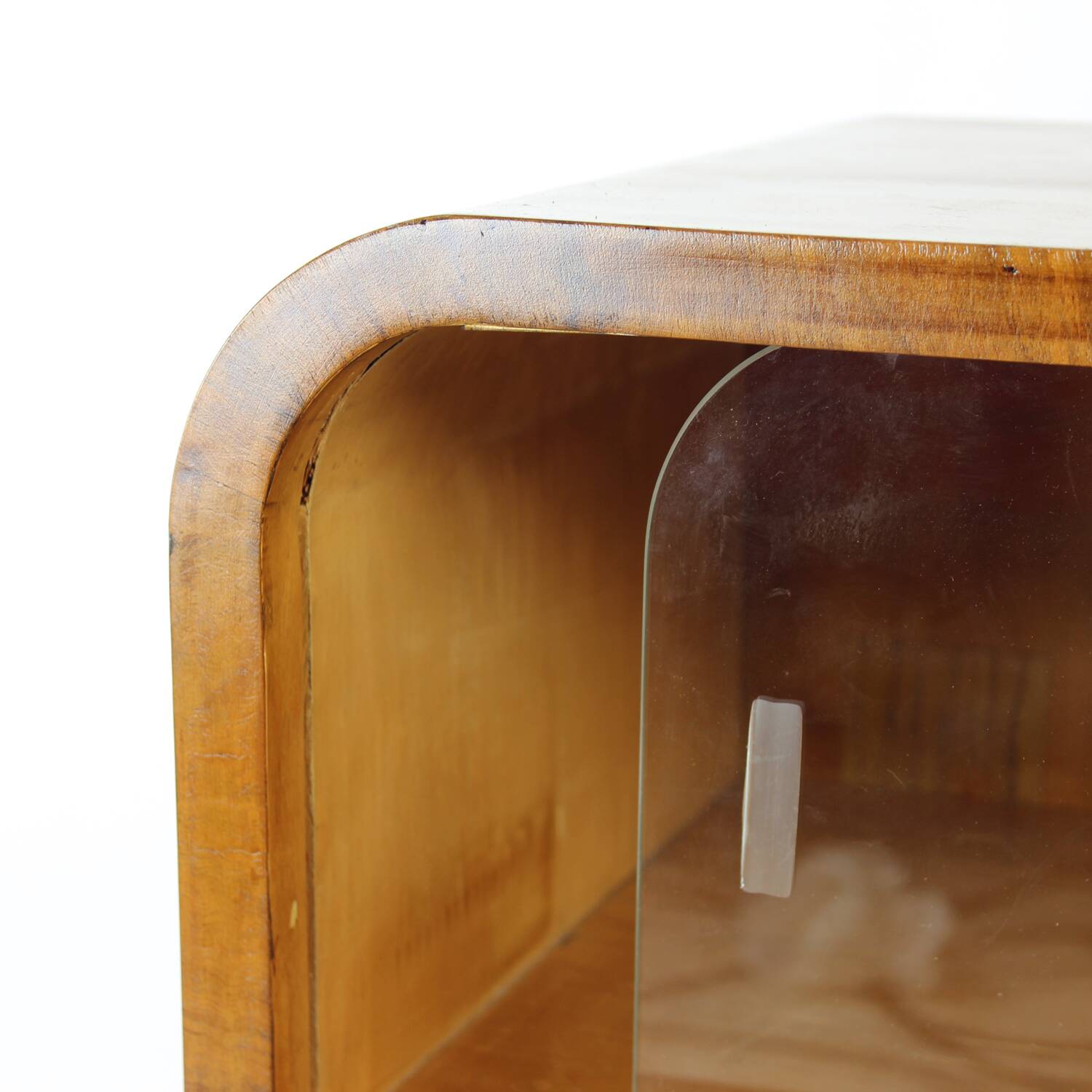 Art Deco Sideboard / Dry Bar In Walnut, Czechoslovakia 1930s
