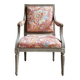 Queen's armchair from the Louis XVI period, Indian fabric.