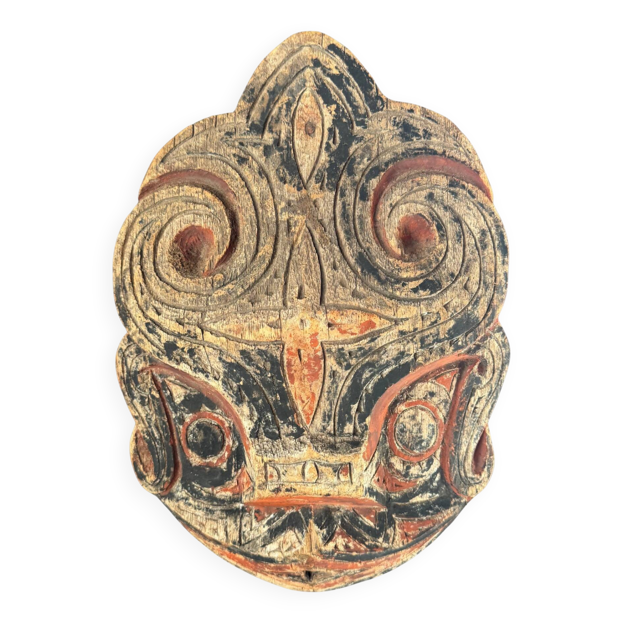 Panneau rituel sculpté – Singa Batak, Sumatra du Nord, années 50–70