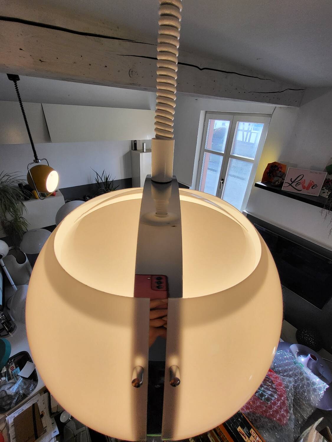Vintage Harvey Guzzini pendant light